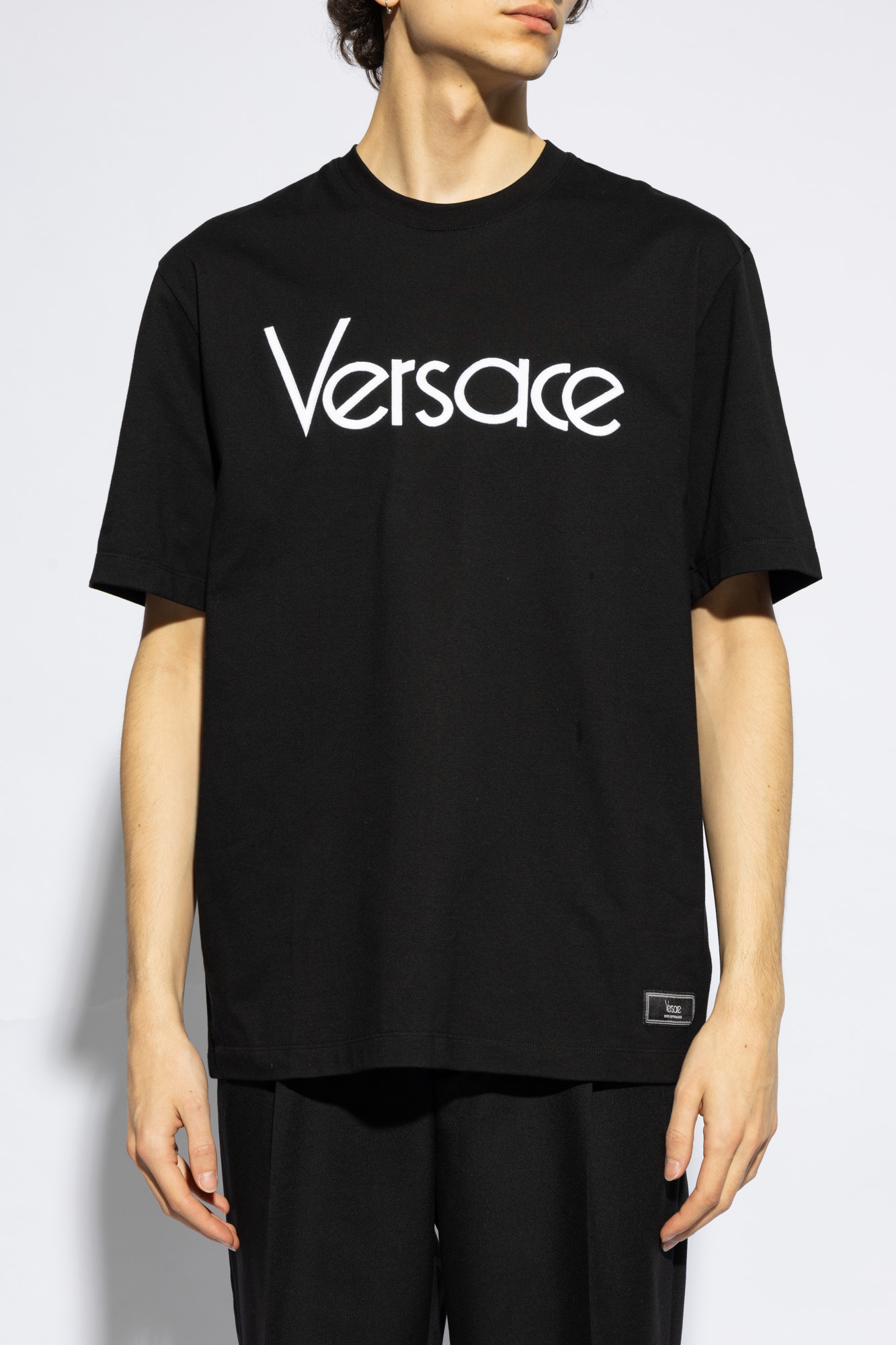 Black T-shirt with logo Versace - Vitkac France
